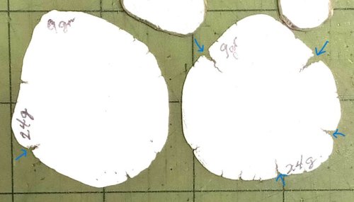 Judy Larson's Recycling Scrap Into Sheet Metal - Step 10, Metalwork, Stamping, Stamps, Butane Torch, Soldering, Solder, watch for cracks in the edges of the rolled pieces